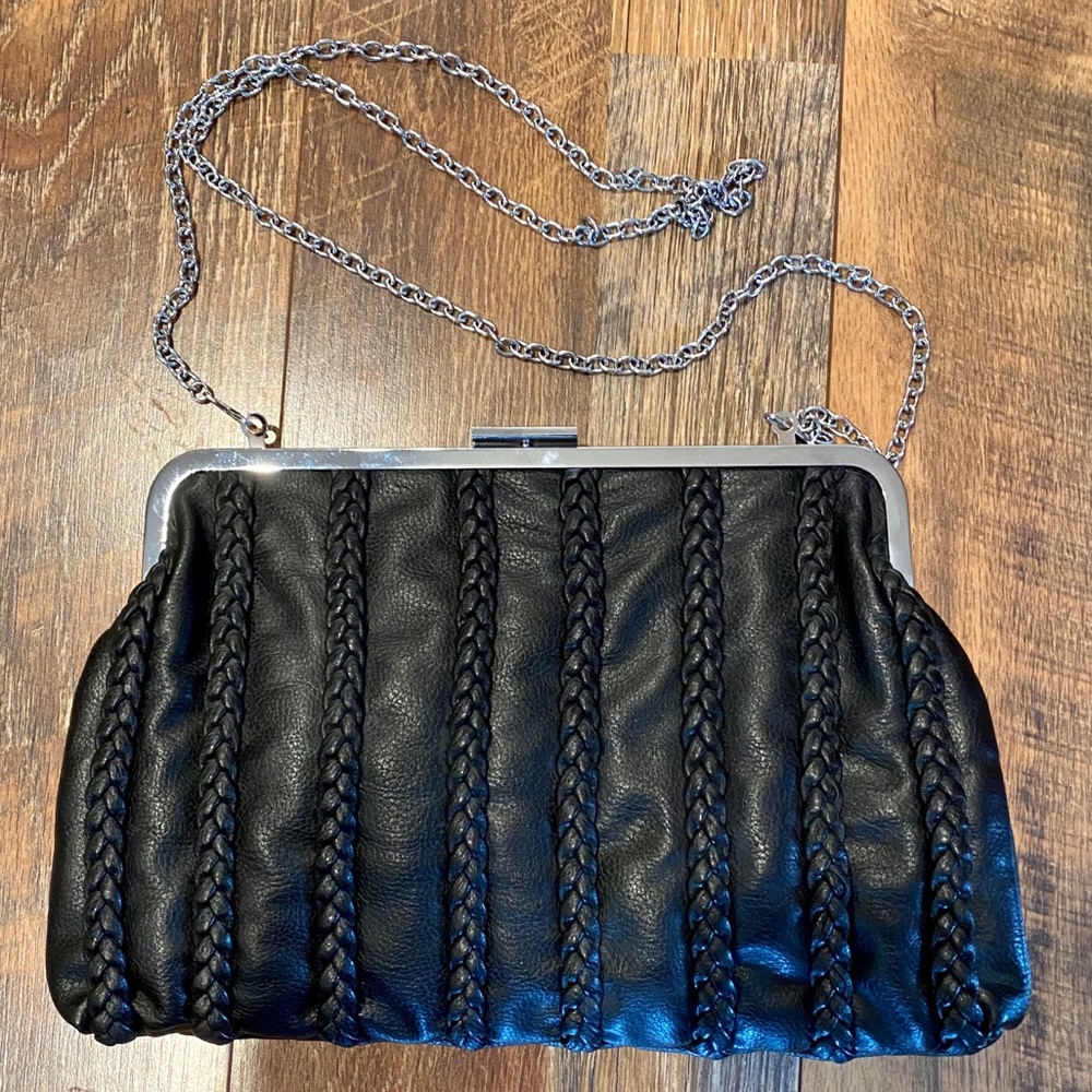 MIZTIQUE Vegan Leather Black Purse/Clutch